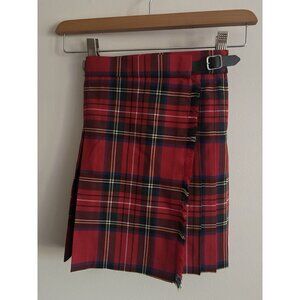 James Pringle Weavers Childs Scottish Wool Plaid Kilt Tartan Red Buckle 5